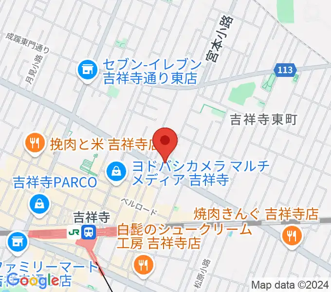 スタジオ・アルファ・ベガの地図