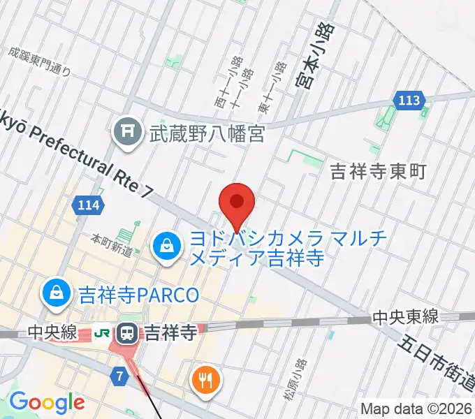 スタジオ・アルファ・ベガの地図