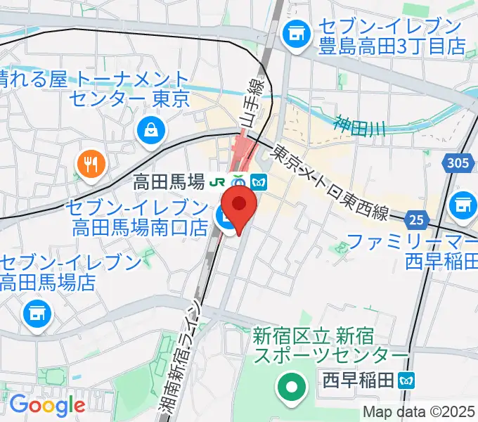 BASS ON TOP 高田馬場店の地図