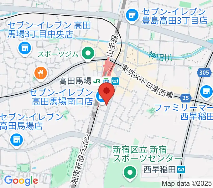 BASS ON TOP 高田馬場店の地図