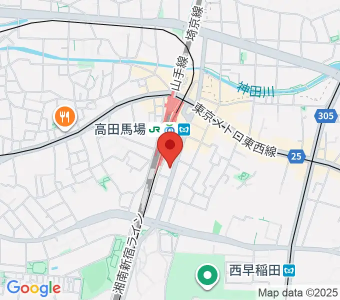 BASS ON TOP 高田馬場店の地図