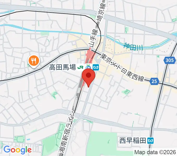BASS ON TOP 高田馬場店の地図