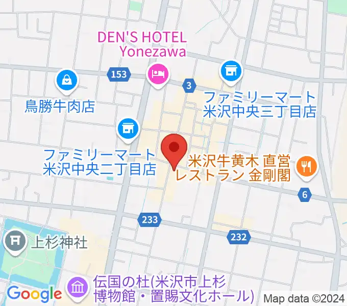 米沢LIVE ARBの地図