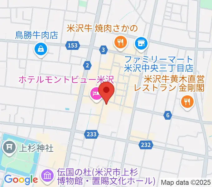 米沢LIVE ARBの地図