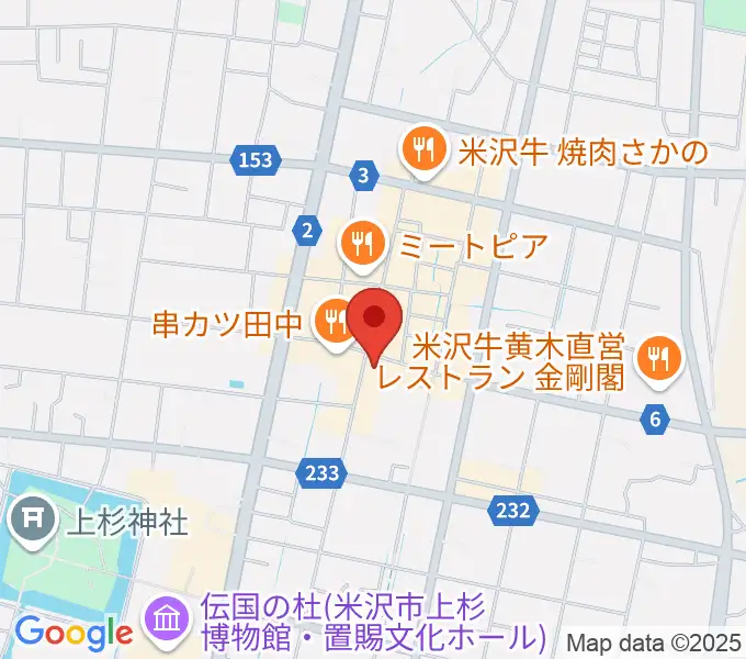 米沢LIVE ARBの地図