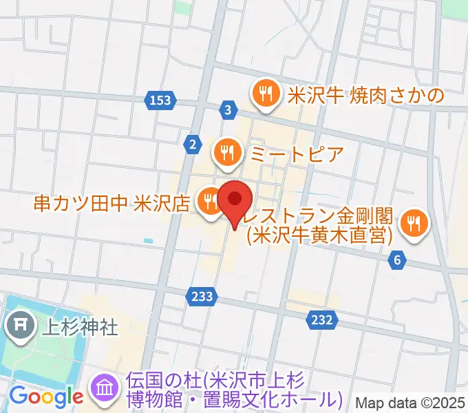 米沢LIVE ARBの地図