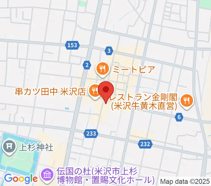 米沢LIVE ARBの地図