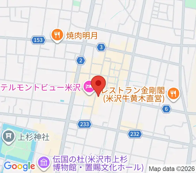 米沢LIVE ARBの地図