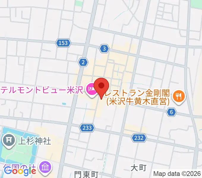 米沢LIVE ARBの地図