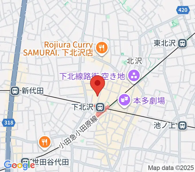 ノックアウトレコーディングスタジオの地図