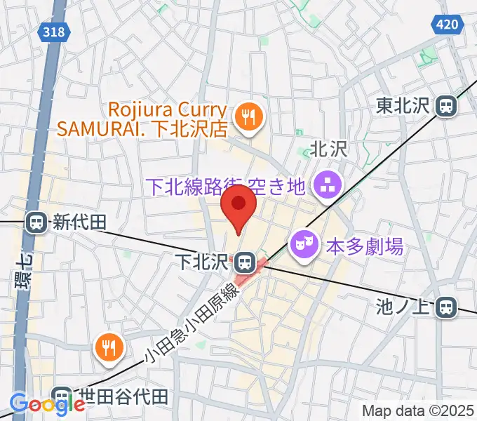 ノックアウトレコーディングスタジオの地図