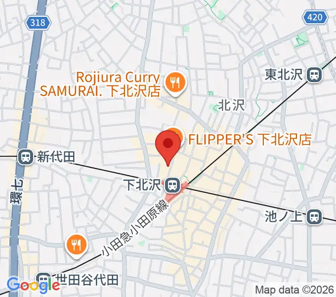 ノックアウトレコーディングスタジオの地図