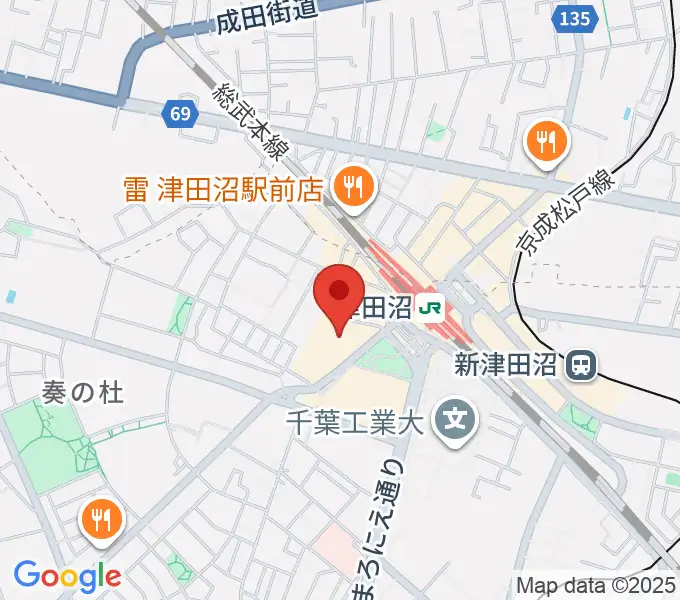 イシバシミュージックレゾン津田沼の地図