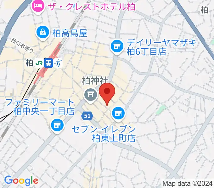 オーク音楽教室の地図