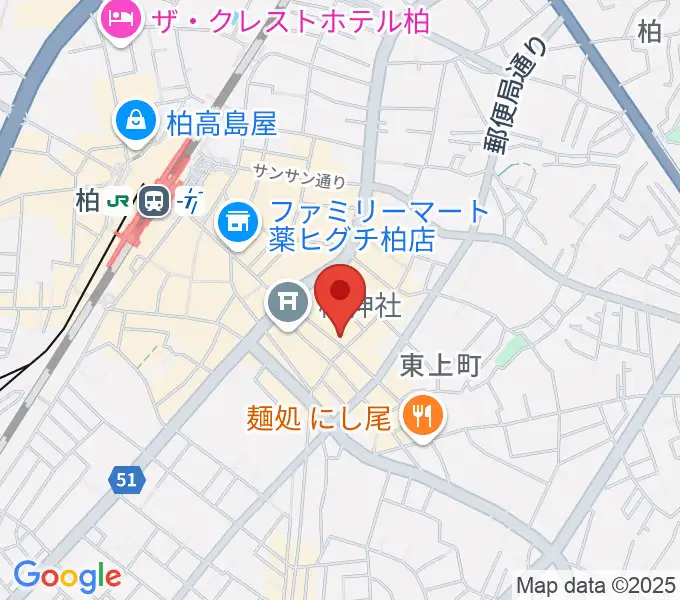 オーク音楽教室の地図