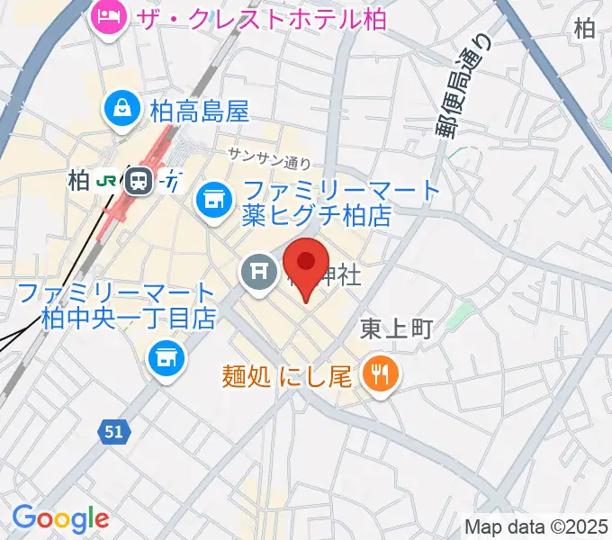 オーク音楽教室の地図