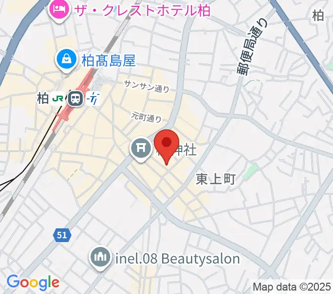 オーク音楽教室の地図
