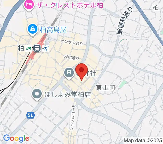 オーク音楽教室の地図