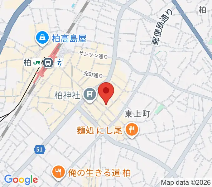 オーク音楽教室の地図