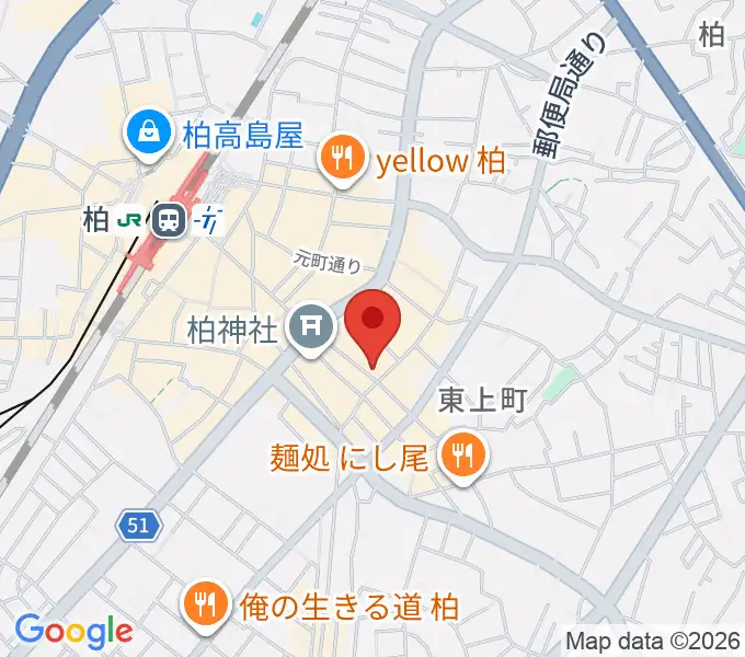 オーク音楽教室の地図