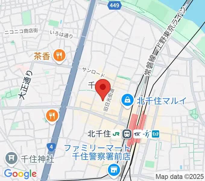 キャナリーギタースクールの地図