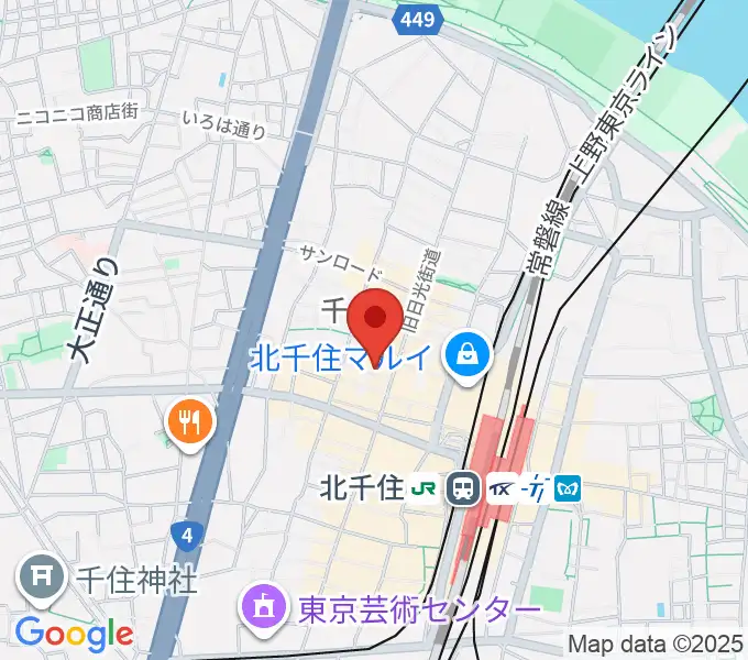 キャナリーギタースクールの地図