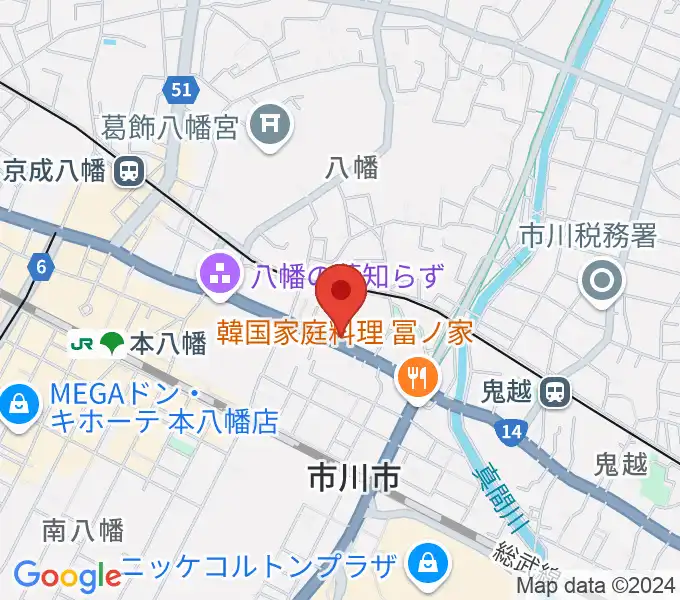 サウンドビュー音楽教室の地図