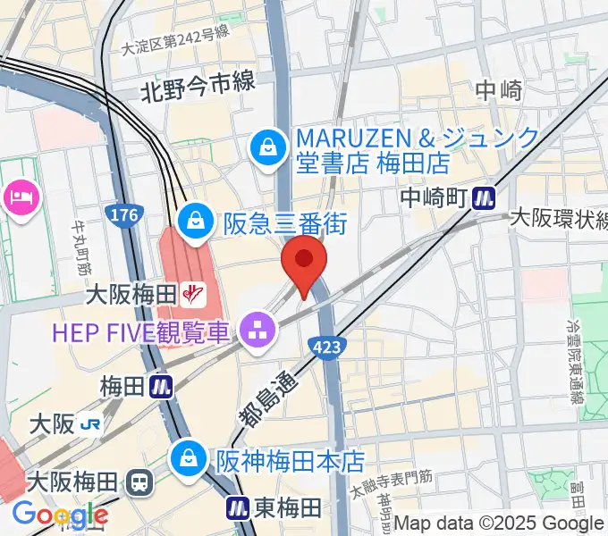 ドルチェ・ミュージック・アカデミーOSAKAの地図