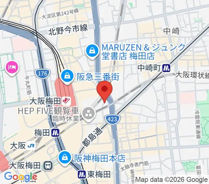 ドルチェ・ミュージック・アカデミーOSAKAの地図