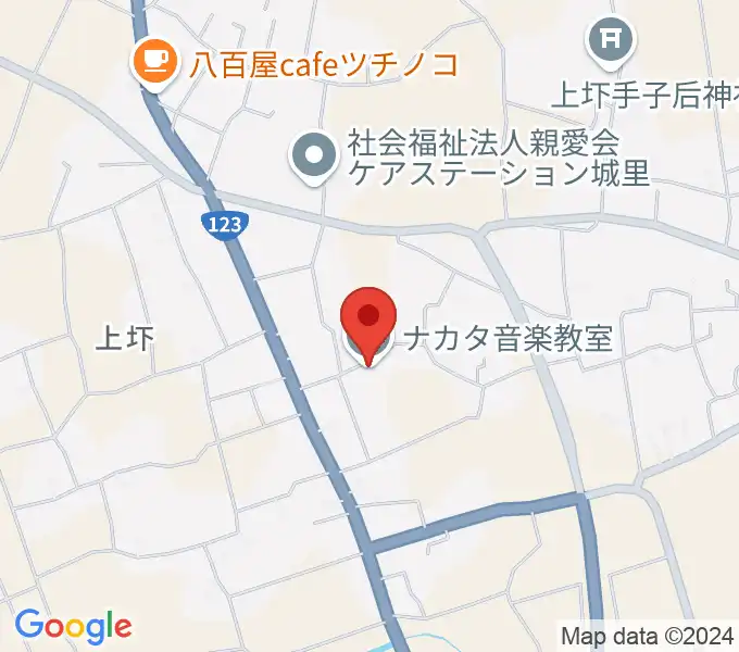 ナカタ音楽教室の地図