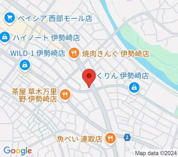 ピアノプラザ群馬 いせさき店の地図