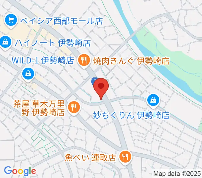 ピアノプラザ群馬 いせさき店の地図