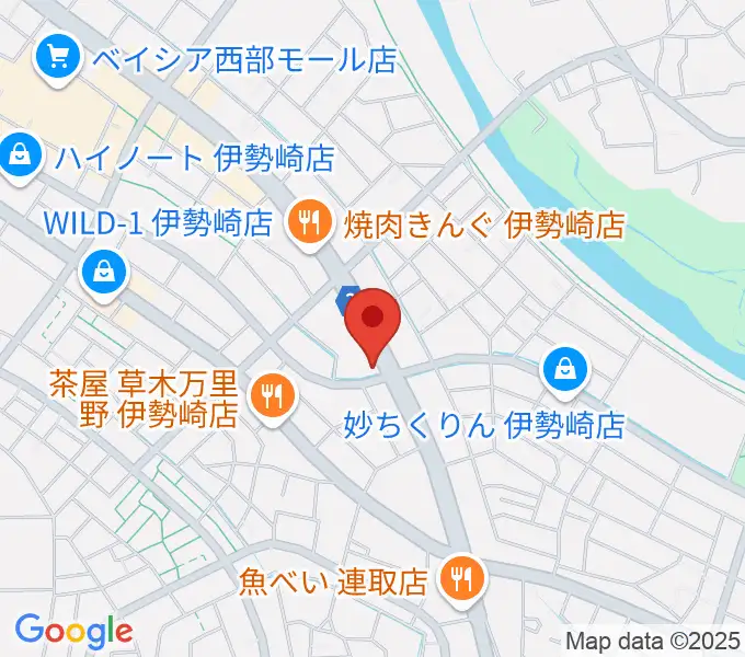 ピアノプラザ群馬 いせさき店の地図
