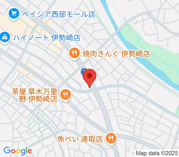 ピアノプラザ群馬 いせさき店の地図