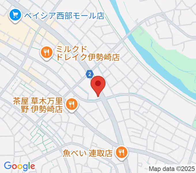 ピアノプラザ群馬 いせさき店の地図