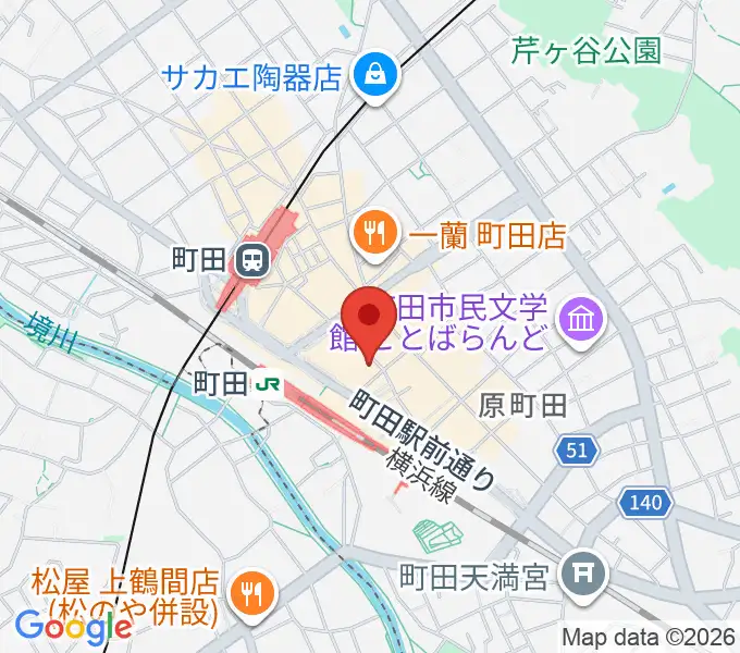 スガナミミュージックサロン町田の地図