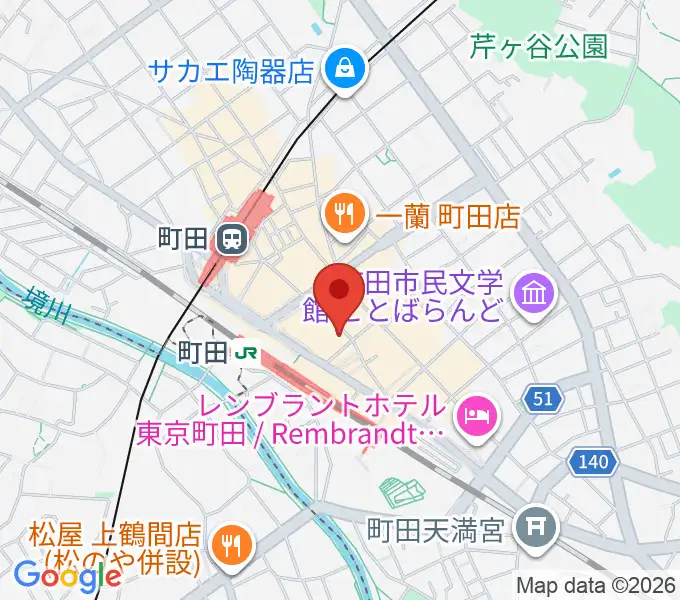 スガナミミュージックサロン町田の地図