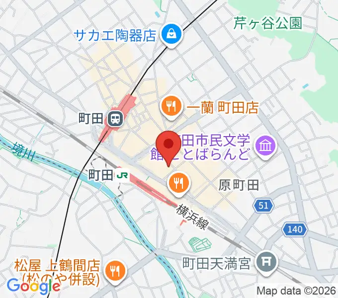 スガナミミュージックサロン町田の地図