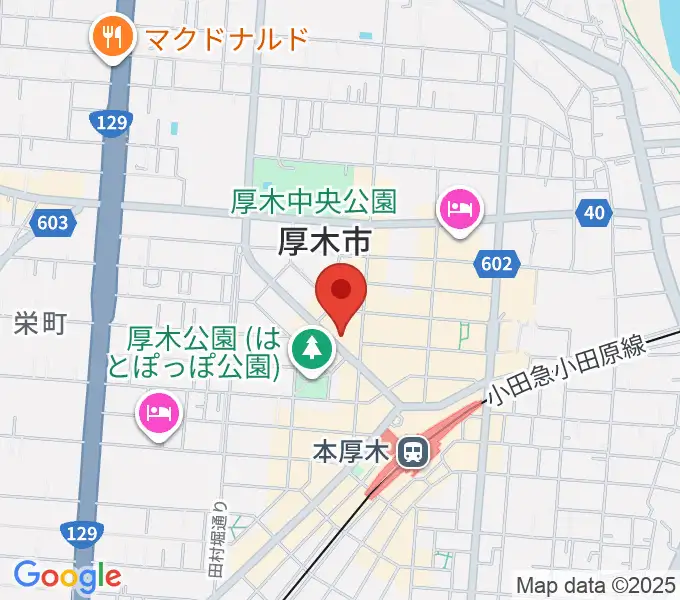 スガナミ楽器サウンドパーク厚木の地図