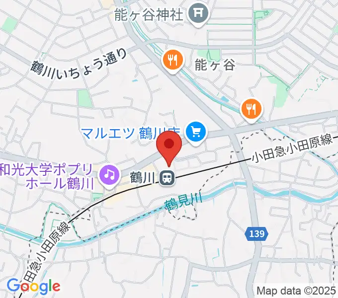 スガナミ楽器 鶴川駅前センターの地図