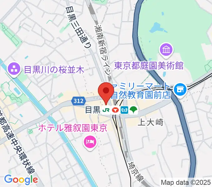 スガナミミュージックサロン目黒の地図