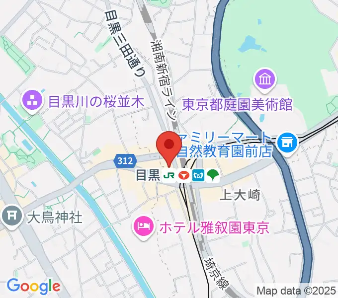 スガナミミュージックサロン目黒の地図