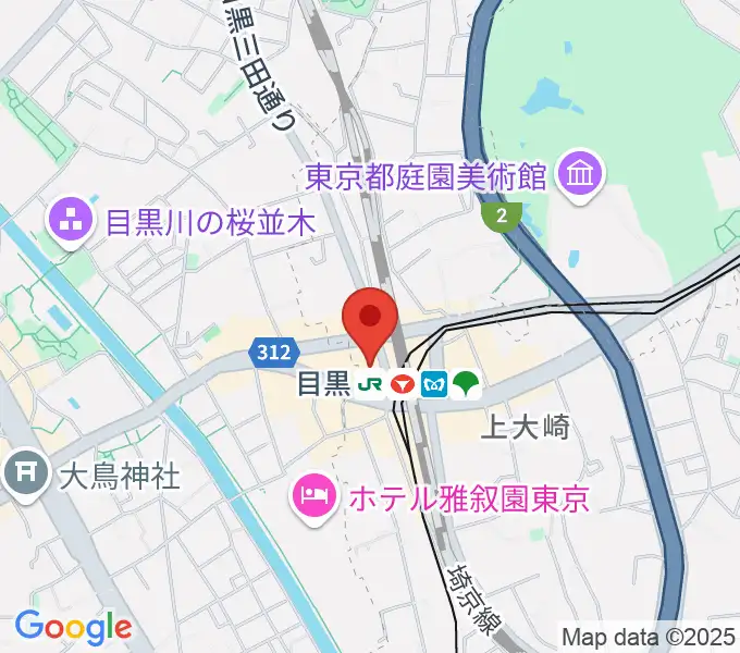 スガナミミュージックサロン目黒の地図