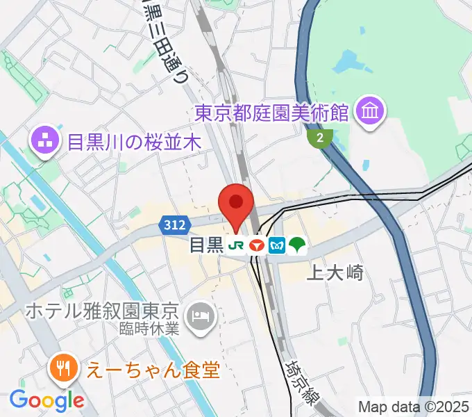 スガナミミュージックサロン目黒の地図