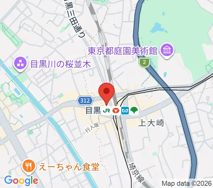 スガナミミュージックサロン目黒の地図