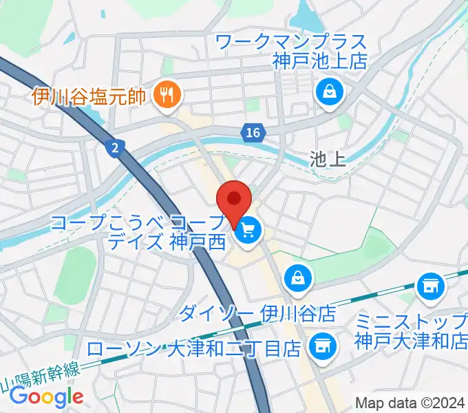 スガナミ楽器 伊川谷ミュージックセンターの地図