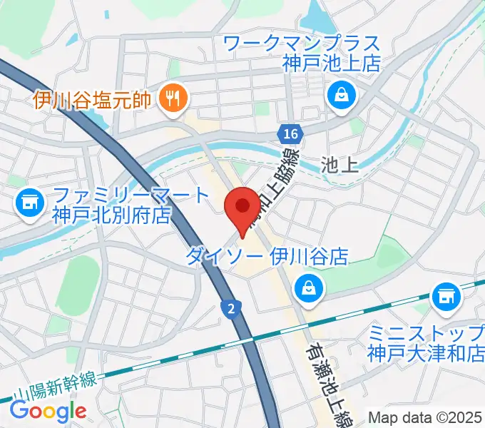 スガナミ楽器 伊川谷ミュージックセンターの地図