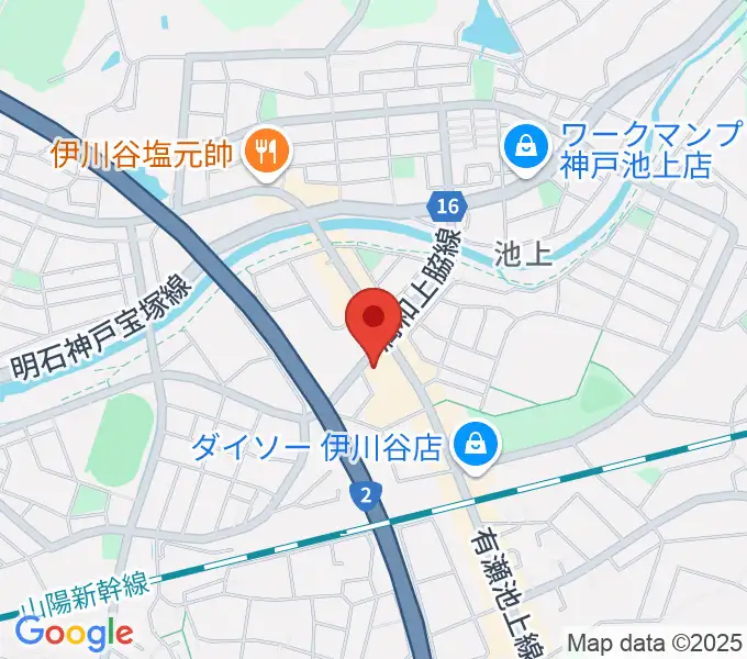 スガナミ楽器 伊川谷ミュージックセンターの地図
