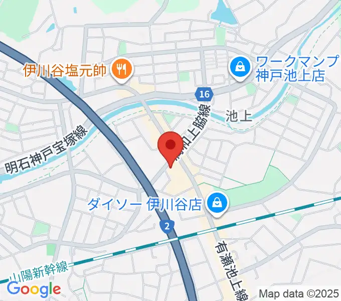 スガナミ楽器 伊川谷ミュージックセンターの地図