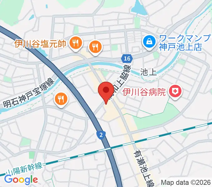 スガナミ楽器 伊川谷ミュージックセンターの地図